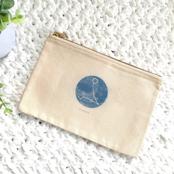 West Elm Handbags - West Elm Pisces Cosmetic Zip Pouch (Natural)